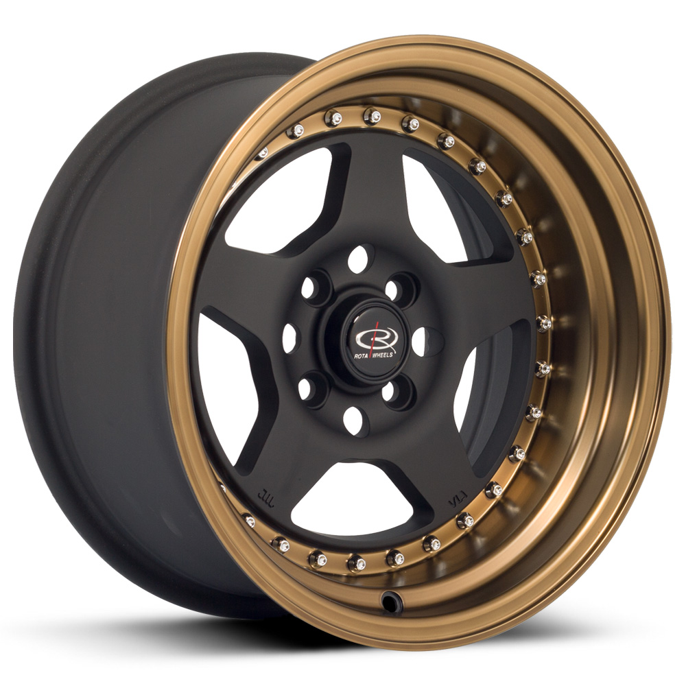 Rota Kyusha Matt Black with Bronze Tinted Polished Rim Alloy